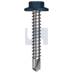 Hobsons - #12-14 x 35 - Deep Ocean (Storm Blue) - Metal SDS Flanged Hex Head - Class 4 | TDOM4FH1214035