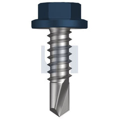 Hobsons - #14-14 x 22 - Deep Ocean (Storm Blue) - Metal SDS Flanged Hex Head - Class 4 | TDOM4FH1414022