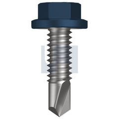 Hobsons - #14-20 x 22 - Deep Ocean (Storm Blue) - Metal SDS Flanged Hex Head - Class 4 - Qty 1000 | TDOM4FH1420022
