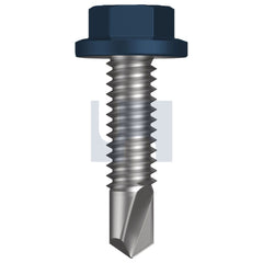 Hobsons - #14-20 x 25 - Deep Ocean (Storm Blue) - Metal SDS Flanged Hex Head - Class 4 - Qty 1000 | TDOM4FH1420025