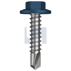Hobsons - #14-14 x 22 - Deep Ocean (Storm Blue) - Metal SDS 5 16af Flanged Hex - Class 4 - Qty 1000 | TDOM4RH1414022