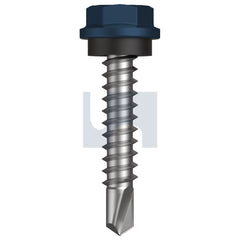 Hobsons - #10-16 x 25 DEEP OCEAN (STORM BLUE) -CL4 AS3566 METAL SDS HEX HEAD + WASHER | Q280-DO (Pack of 1000)
