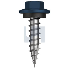 Hobsons - #12-11 x 25 DEEP OCEAN (STORM BLUE) -CL4 AS3566 TYPE 17 HEX HEAD + WASHER | Q600-DO (Pack of 500)