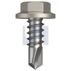 Hobsons - #8-18 x 12 - Dune - Metal SDS Flanged Hex Head - Class 4 - Qty 1000 | TDUM4FH0818012