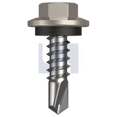 Hobsons - #12-14 x 20 - Dune - Metal SDS Hex Head + Washer - Class 4 | TDUM4SH1214020