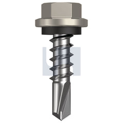 Hobsons - #14-10 x 25 Dune - Cl4 As3566 Metal Sds Hex Head + Washer | Q327-Du (Pack Of 1000)