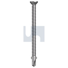 Hobsons - #10-16 x 70 DOVER WHITE - ZYP AS3566 SQUARE DRIVE METAL WINGS COUNTERSUNK | Q423-DW (Pack of 500)