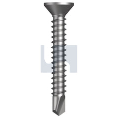 Hobsons - #8-18 x 30 - Dover White - Phillips Drive Metal SDS Countersunk Rib - Class 3 - Qty 1000 | TDWM3RP0818030