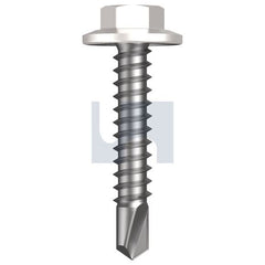 Hobsons - #12-14 x 30 - Dover White - Metal SDS Flanged Hex Head - Class 4 | TDWM4FH1214030