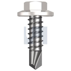 Hobsons - #14-14 x 22 - Dover White - Metal SDS 5 16af Flanged Hex - Class 4 - Qty 1000 | TDWM4RH1414022