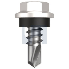 Hobsons - #8-18 x 12 Dover White - Cl4 As3566 Metal Sds Hex Head + Washer | Q273-Dw (Pack Of 1000)