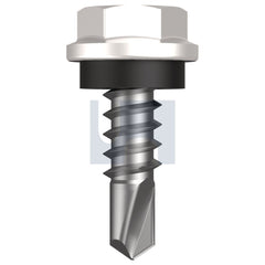 Hobsons - #10-16 x 16 DOVER WHITE - CL4 AS3566 METAL SDS HEX HEAD + WASHER | FS275-DW (Pack of 1000)