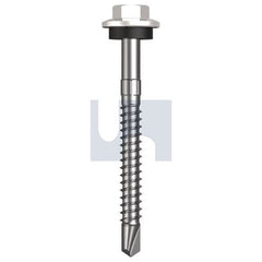 Hobsons - #12-14 x 55 - Dover White - + Scratchguard Metal SDS Hex Head + Washer - Class 4 | TDWM4SS1214055