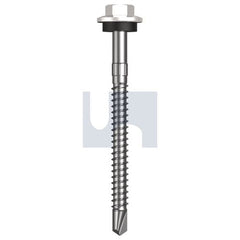Hobsons - #12-14 x 65 - Dover White - + Scratchguard Metal SDS Hex Head + Washer - Class 4 | TDWM4SS1214065