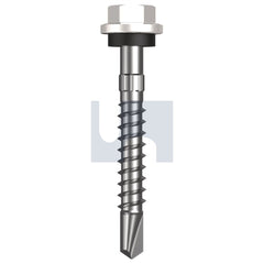 Hobsons - #14-10 x 50 Dover White - Cl4 As3566 + Scratchguard Metal Sds Hex Head + Washer | Q335-Dw (Pack Of 1000)