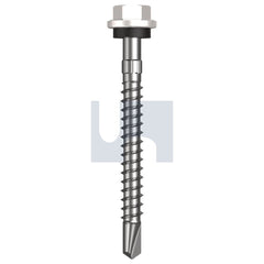 Hobsons - #14-10 x 65 Dover White - Cl4 As3566 + Scratchguard Metal Sds Hex Head + Washer | Q340-Dw (Pack Of 500)