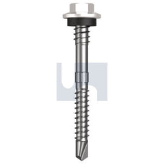 Hobsons - #12-14 x 55 - Dover White - + Scratchguard Metal SDS Hex + Washer + Xgrip - Class 4 | TDWM4XS1214055