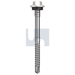 Hobsons - #12-14 x 68 - Dover White - + Scratchguard Metal SDS Hex + Washer + Xgrip - Class 4 | TDWM4XS1214068