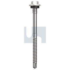 Hobsons - #12-14 x 80 - Dover White - + Scratchguard Metal SDS Hex + Washer + Xgrip - Class 4 | TDWM4XS1214080