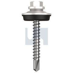 Hobsons - #14-10 x 53 - Dover White - Metal SDS Cyclone - Multiseal - Class 4 | TDWM4YM1410053