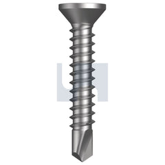 Hobsons - #8-18 x 25 - Dover White - Zyp Phillips Drive Metal SDS Countersunk | TDWMYCP0818025