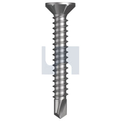 Hobsons - #8-18 x 30 - Dover White - Zyp Phillips Drive Metal SDS Countersunk Rib - Qty 1000 | TDWMYRP0818030