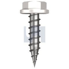 Hobsons - #10-12 x 20 DOVER WHITE - CL4 AS3566 NEEDLE PT SDS FLANGED HEX | Q150-DW (Pack of 1000)