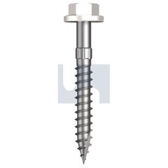Hobsons - #14-10 x 50 - Dover White - + Scratchguard Type 17 Flanged Hex Head - Class 4 - Qty 1000 | TDWW4FS1410050