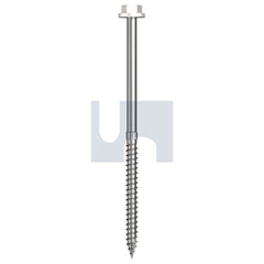 Hobsons - #14-10 x 125 - Dover White - + Scratchguard Type 17 Flanged Hex Head - Class 4 - Qty 250 | TDWW4FS1410125