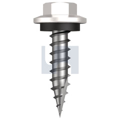 Hobsons - #12-11 x 25 DOVER WHITE - CL4 AS3566 TYPE 17 HEX HEAD + WASHER | Q600-DW (Pack of 1000)