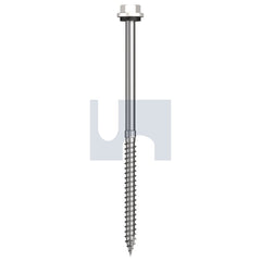 Hobsons - #14-10 x 125 Dover White - Cl4 As3566 + Scratchguard Type 17 Hex Head + Washer | Q655-Dw (Pack Of 250)