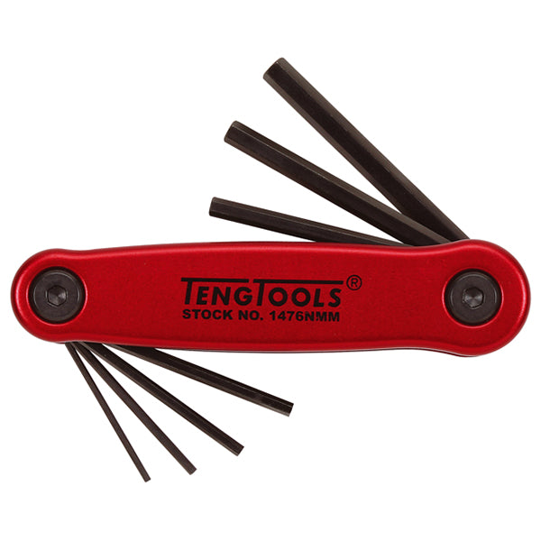 ITM - TENG FOLDING METRIC HEX KEY SET, 7PCE, 1.5MM-6MM | TE-1476NMM