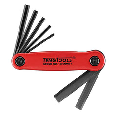 ITM - TENG FOLDING METRIC HEX KEY SET, 7PCE, 2.5MM-10MM | TE-1476NMM1