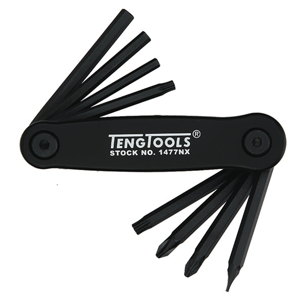 ITM - TENG FOLDING KEY SET, 8PCE, FL/PH/PZ/HEX/TX | TE-1477NX