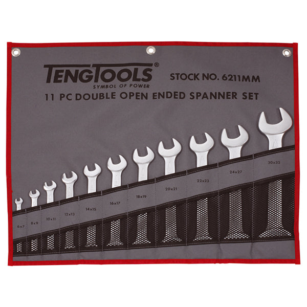 ITM - TENG DOUBLE OPEN-END SPANNER SET, 11PCE 6-32MM | TE-6211MM