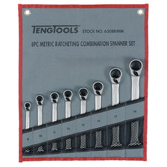 ITM - TENG REVERSIBLE RATCHET SPANNER SET, METRIC, 8PCE, 8MM-19MM | TE-6508RMM