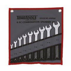 ITM - TENG COMBINATION SPANNER SET W/WALLET, AF, 9PCE, 1/4" - 3/4" | TE-6509AF