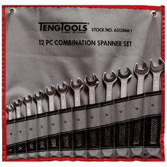 ITM - TENG COMBINATION SPANNER SET W/WALLET, METRIC, 12PCE, 8MM-19MM | TE-6512MM1