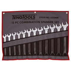 ITM - TENG COMBINATION SPANNER SET W/WALLET, METRIC, 12PCE, 20MM-32MM | TE-6512MM