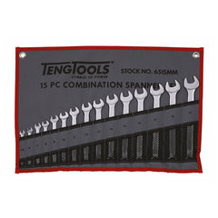 ITM - TENG COMBINATION SPANNER SET W/WALLET, METRIC, 15PCE, 5.5MM-19MM | TE-6515MM