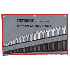 ITM - TENG COMBINATION SPANNER SET W/WALLET, METRIC, 17PCE, 6MM-22MM | TE-6517MM