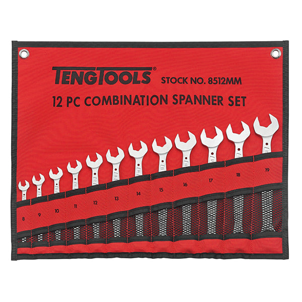 ITM - TENG 12PCE ANTISLIP COMBINATION SPAN SET W/WALLET 8-19MM | TE-8512MM