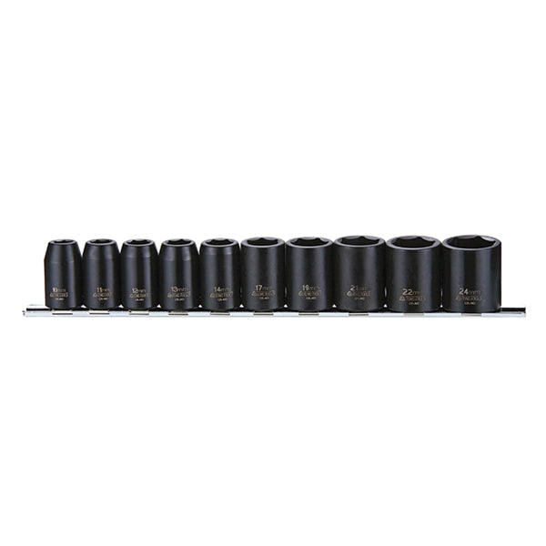 ITM - TENG 10PCE 1/2" DR. STD. IMPACT SOCKET RAIL SET 10-24MM | TE-9121