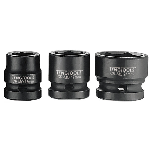 ITM - TENG 1/2" DR. STUBBY IMPACT SOCKET 15MM DIN | TE-920715-C