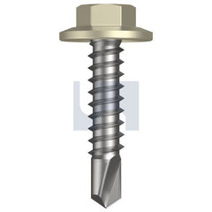 Hobsons - #12-14 x 25 - Evening Haze - Metal SDS Flanged Hex Head - Class 4 | TEHM4FH1214025