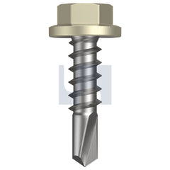 Hobsons - #14-10 x 25 - Evening Haze - Metal SDS Flanged Hex Head - Class 4 - Qty 1000 | TEHM4FH1410025