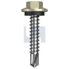 Hobsons - #12-14 x 30 - Evening Haze - Metal SDS Hex Head + Washer - Class 4 - Qty 1000 | TEHM4SH1214030