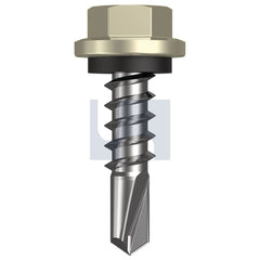 Hobsons - #14-10 x 25 Evening Haze - Cl4 As3566 Metal Sds Hex Head + Washer | Q327-Eh (Pack Of 1000)