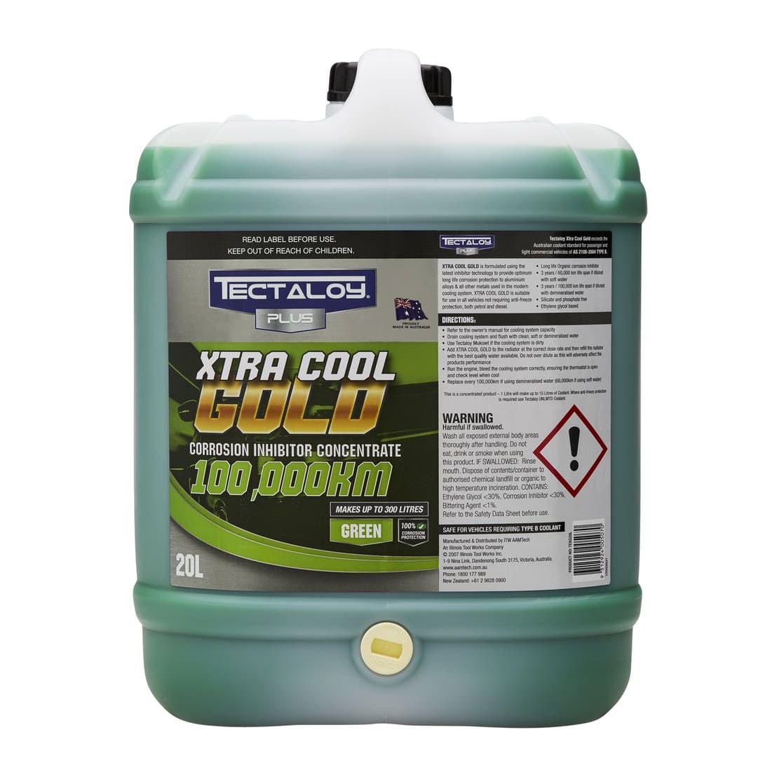 Tectaloy - Xtra Cool Gold Coolant Concentrate Green 20l | TEXG20L