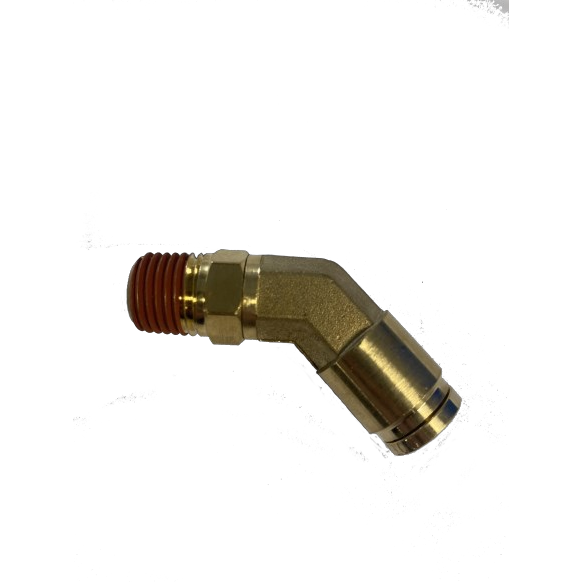Hardie Hose - 5/8 x 1/2 NPT Air Brake Push-In Swivel Male Elbow 45 Degree | TF-1869S-451008